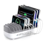 ORICO 120W Station De Charge pour Plusieurs Appareils, Nouvelle Mise à Niveau 10 Ports USB Charging Station avec Ventilateur De Refroidissement, Compatible avec iPhone,iPads, Android et Tablettes