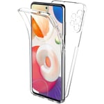 Coque Samsung Galaxy A52 5G/4G 6,5" 360 Degrés ProtectionTransparent Très Mince Étui en Silicone TPU Front et PC Retour Housse