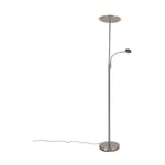 Strela - led Dimmable Lampadaire avec lampe de lecture variateur inclus - 1 lumière - h 1800 mm - Acier - Moderne - éclairage intérieur - Salon i