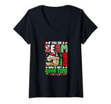 Womens If you See A Seam Ripper Now Is Not A Good Time Sewing V-Neck T-Shirt