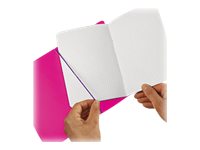 Herlitz My.Book Flex - Anteckningsblock - A4 - 80 Ark / 160 Sidor - Vitt Papper - Lineatur 28, Lineatur 27 - Rosa Skydd - Polypropylen (Pp)