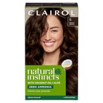 Clairol Natural Instincts Semi-Permanent No Ammonia Hair Dye, 5 Medium Brown