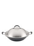 Circulon ScratchDefense Non Stick Wok & Lid, Grey