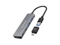 Graugear Gg 18042 - Usb 3.0 4-Port Hub 2X A 2X C 20 Cm Anslutningskabel - Digital/Data