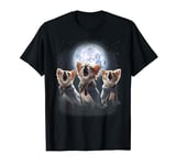 3 Chihuahuas Howling At The Moon Funny Chihuahua Dog Pet T-Shirt