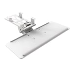 Loctek KT101 White Adjustable Keyboard Tray - Under Desk, Drawer, Tray Size 664x245mm, Load Capacity1kg, Tilting Range: -16degrees to -+20degrees