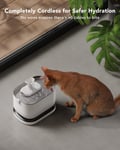 PETLIBRO Cat Water Fountain Battery Operated, 2.5L/84oz Dockstream Wireless Pet