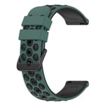 Klockarmband silikon Samsung galaxy watch3 (45 mm)/ Gear S3 Classic/Gear S3 Frontier Mörkgrön 22 mm