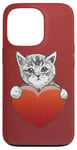 iPhone 13 Pro Valentine’s Day Kitten Art | Cute and Romantic Design Case