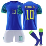 22-23 Brazil Away och T-shirt nr 10 Neymar Jr fotbollsuniform - Perfet S