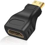 Female HDMI Adapter to Male Mini Gold Plated, HDMI... 