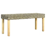 Banc En Rotin Kubu Naturel Et Manguier Massif 110 Cm Marron Ban02009