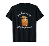 Old Fashioned Cocktail Booze Mixology Bartender Retro Groovy T-Shirt