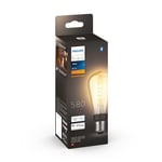 Philips Hue White Filament ST64 Smart Light Bulb [E27 Edison Scew] with Bluetooth, for Indoor Decorative Home Lighting, Vintage.