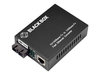 Black Box Pure Networking Copper To Fiber Media Converter 10/100Base-Tx To 100Base-Fx, Multimode Sc, 1310-Nm, 2-Km - Fibermediekonverterare - 100Mb Lan - 10Base-T, 100Base-Fx, 100Base-Tx - Rj-45 / Sc-Läge (Multi-Mode) - Upp Till 2 Km - 1310 Nm