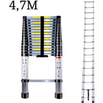 Echelle Télescopique 4,7M en Aluminium Bricolage Extensible Multi-fonction