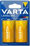 Varta Longlife D LR20 Batterier 2-pack - batterier 1,5V