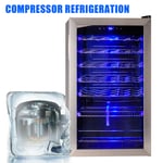 SMAD 95L Beer Wine Cooler Drinks Fridge Led Compressor Cooling Chiller Home Bar