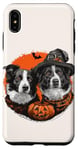 iPhone XS Max Halloween Border Collie Dogs Cute Witch Dog Pumpkin Bat Case