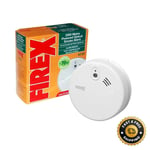 Kidde Firex KF20 Optical Smoke Alarm, Hard Wired Mains with 9v Back-Up Battery