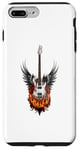 Coque pour iPhone 7 Plus/8 Plus Guitare rock enflammé