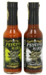 Psycho Juice Set Of 2 Hot Chilli Sauce:70% Habanero & Extreme Ghost Pepper Sauce