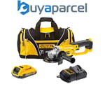 Dewalt DCG412D1 18v XR Cordless Angle Grinder 125mm + 1 x 2.0ah, Charger + Bag