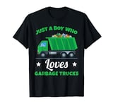 Recycling Truck Just A Boy Who Loves Garbage Trucks T-Shirt