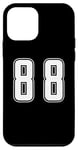 iPhone 12 mini White Number 88 Team Junior Sports Numbered Uniform Case