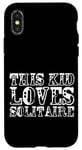 Coque pour iPhone X/XS This Kid Loves Solitaire Card Game Enthusiast