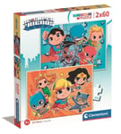 palapelisarja dc super friends clementoni, 21624, 2x60 d.