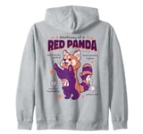 Anatomy of a Red Panda Cute Kawaii Funny Animal Art Zip Hoodie