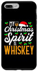 Coque pour iPhone 7 Plus/8 Plus My Christmas Spirit Is Whiskey Funny Christmas Drinking