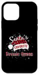 Coque pour iPhone 12 mini Plaid de Noël préféré de Funny Santa, reine de Noël, buffle