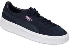 chaussures de sport pour filles, Puma Suede Platform JR, Bleu marine