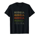 Love Heart Russia Tee Grunge Vintage Style Black Russia T-Shirt