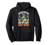 Spooky Halloween Witch Baby Bump for Pregnant Woman Pullover Hoodie