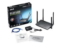 Asus Rt-Ac1200 V2 - - Trådlös Router - 4-Ports-Switch - Wi-Fi 5 - Dubbelband