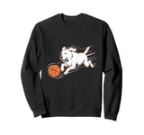 Labrador Retriever Chasing a Basketball Lover Dog Owner Sweatshirt