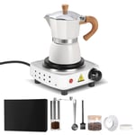 Espresso Stove Top Coffee Maker Set Hand Brewed Moka Coffee Pot with Stove 3 Cup