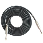 Cable de guitare de 3 m Cable audio jack 6,5 mm pour amplificateur de mixage de guitare basse, noir