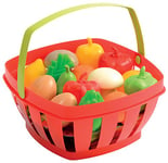 Jouets Ecoiffier - 966 - Panier garni fruits et légumes - Jeu d'imitation - Dès 18 mois - Fabriqué en France, Verte