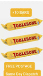 TOBLERONE 10×35g SWISS MILK CHOCOLATE WITH ALMOND BARS.BEST OFFER.