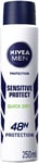 NIVEA MEN Sensitive Protect Anti-Perspirant Deodorant Spray 250ml, Men's with of