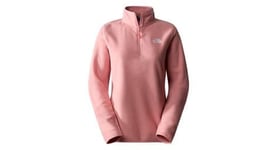 Polaire femme the north face 100 glacier 1 4 zip rose