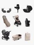 Bugaboo Dragonfly Pushchair, Carrycot & Accessories with Maxi-Cosi Pebble 360 Pro2 i-Size Car Seat & Base Bundle, Desert Taupe