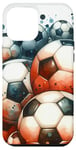 iPhone 12 Pro Max Funny Cool Soccer Balls Pattern Football Soccer Design Case