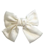 DARK Satin Bow Hair Clip Vanilla