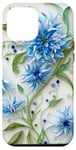 Coque pour iPhone 12 Pro Max Fleur Bleu Bleuet Floral Nature Femme Filles Fleurs