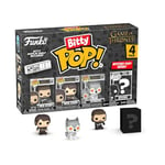 Funko Bitty Pop! Game of Thrones - Ned Stark 4pk and A Surprise Mystery Mini Figure - 0.9 Inch (2.2 Cm) - Collectable - Stackable Display Shelf Included - Gift Idea - Party Bags Stocking